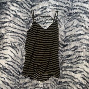 Old Navy Black and Tan Striped Camisole